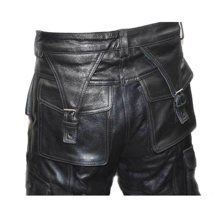 ありそうでない本革 カーゴパンツ 柔らかくなめしバッファローレザー