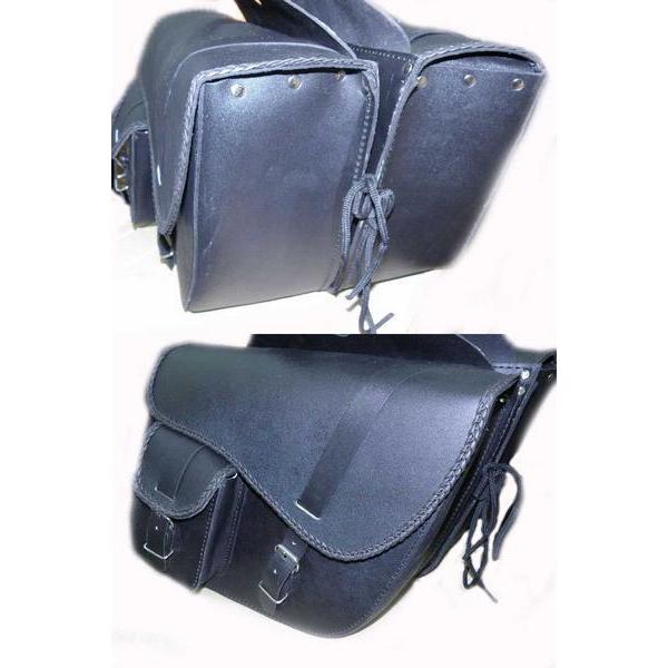 ハーレーにおすすめ 本革 厚手 サドルバッグ(2) : メードインユーロ
