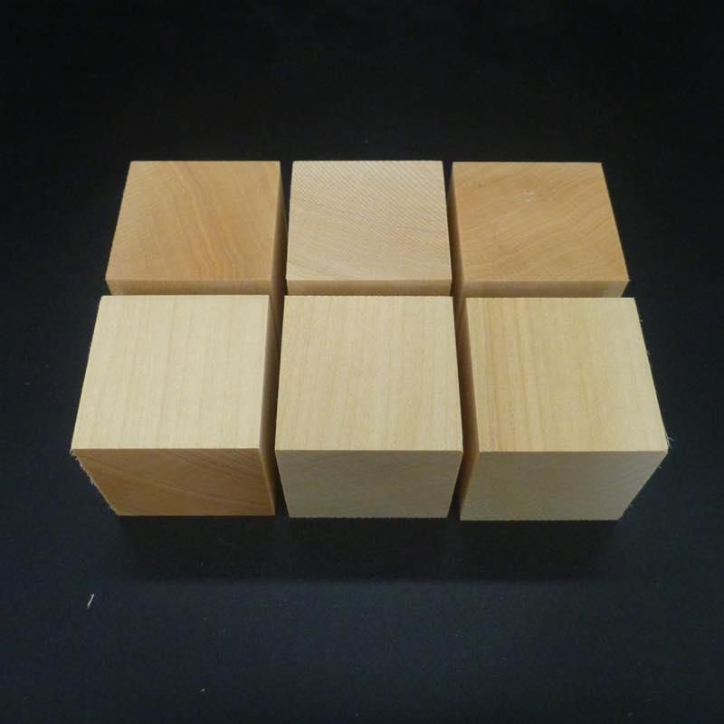 立方体 シナ材 彫刻用 バードカービング 45×45×45 6個セット 仕上げ