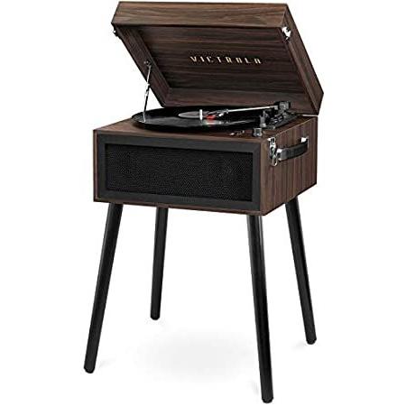 Victrola Bluetooth Record Player Stand with 3-Speed Turntable 並行輸入品 レコードプレーヤー