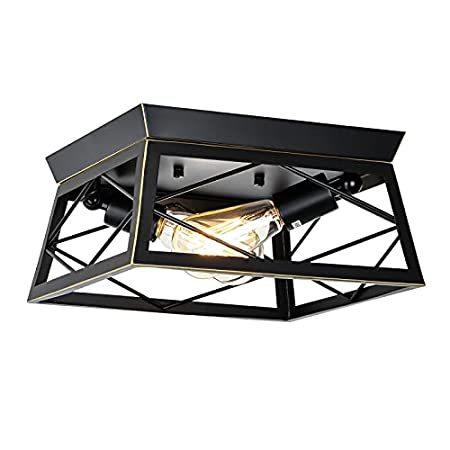 公式特典付 Hmvpl 工業用天井照明器具 ファームハウスフラッシュマウント 天井に近いランプ 2ライト キッチン アイランド ダイニング 寝室 玄関 廊下用 並行輸入品 1点物になります Www Footmark Co Jp