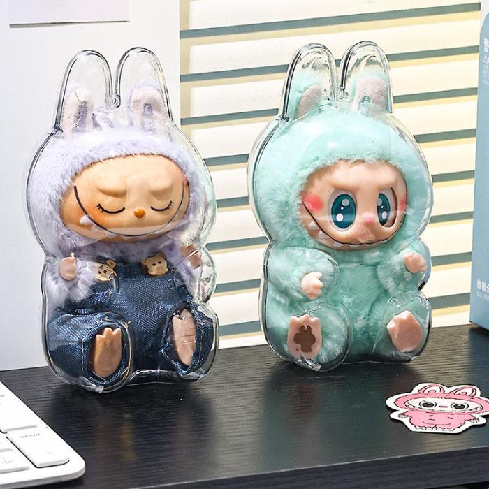 LABUBU ケース クリア カバー 5個 2個 1個 透明ケース 汚れ防止 収納