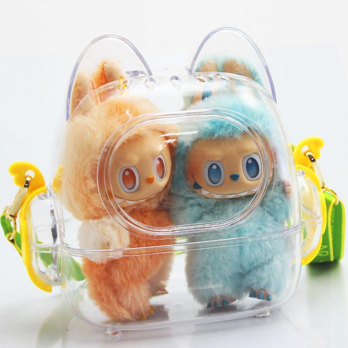 LABUBU ケース ハムスター型ケース ストラップ付き ラブブ 保護ケース