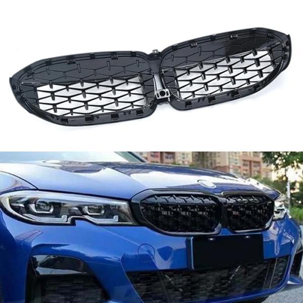 純正　G21 3シリーズ【前期】　ハイグロスブラック キドニーグリル（メッシュタイプ） BMW 純正 G20 G21 前期 3シリーズ M Performance ブラック キドニー