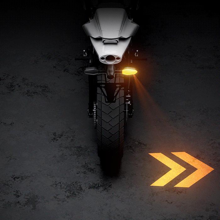 バイク LED ウィンカー プロジェクション 左右セット アンバー