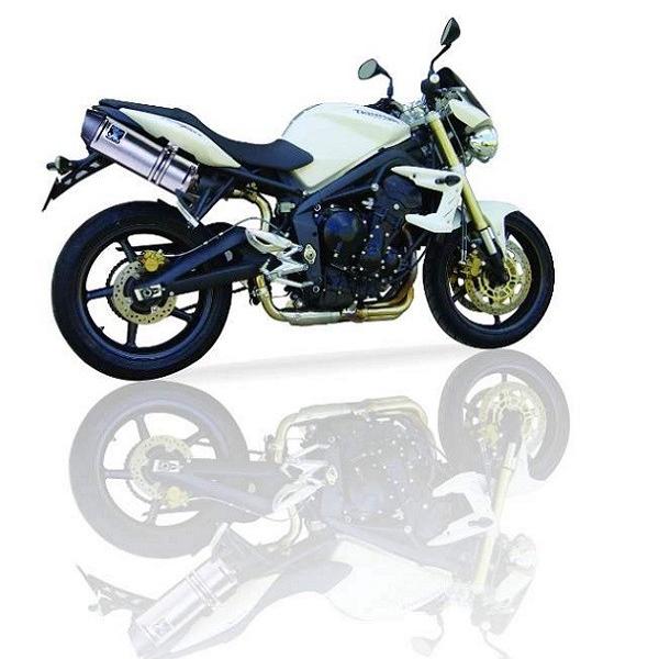 週末セール!!IXIL(イクシル) TRIUMPH STREET TRIPLE 675 '07-'11(D67LD) SOVE オーバル 左右2本出し スリップオン マフラー