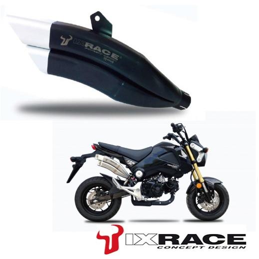 訳有 ホンダ MSX 125/GROM Z7B ツインアップ スリップマフラー MAD MAX（マッド マックス） IXRACE HONDA MSX 125/GROM Z7B ツイン