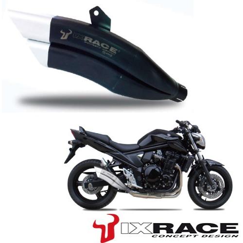 週末セール!!IXRACE SUZUKI GSF 650 BANDIT 09-14 Z7 B ツインアップ スリップマフラー