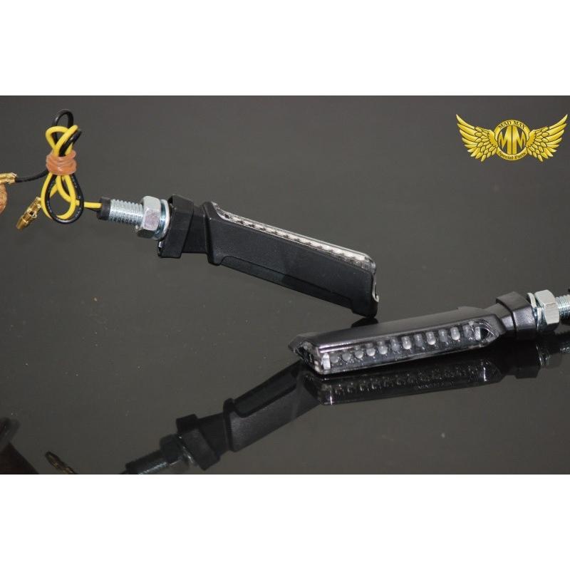 決済済限定特典・メール便送料無料!!オートバイ用 LED12連 流れるウインカー シーケンシャル クリア 2個セット_1