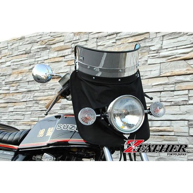 MAD MAX 週末セール!!Z-FATHER 旭風防 メッキ 短風防(黒布タレ MAD MAX 週末セール!!Z-FATHER 旭風防 メッキ 短風防(黒布タレ