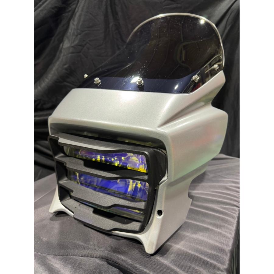 カワサキZRX1200ダエグライトルーバー。 ZRX1200DAEGダエグ用 ヘッドライトルーバー タイプ1 : MADNAOSEAN