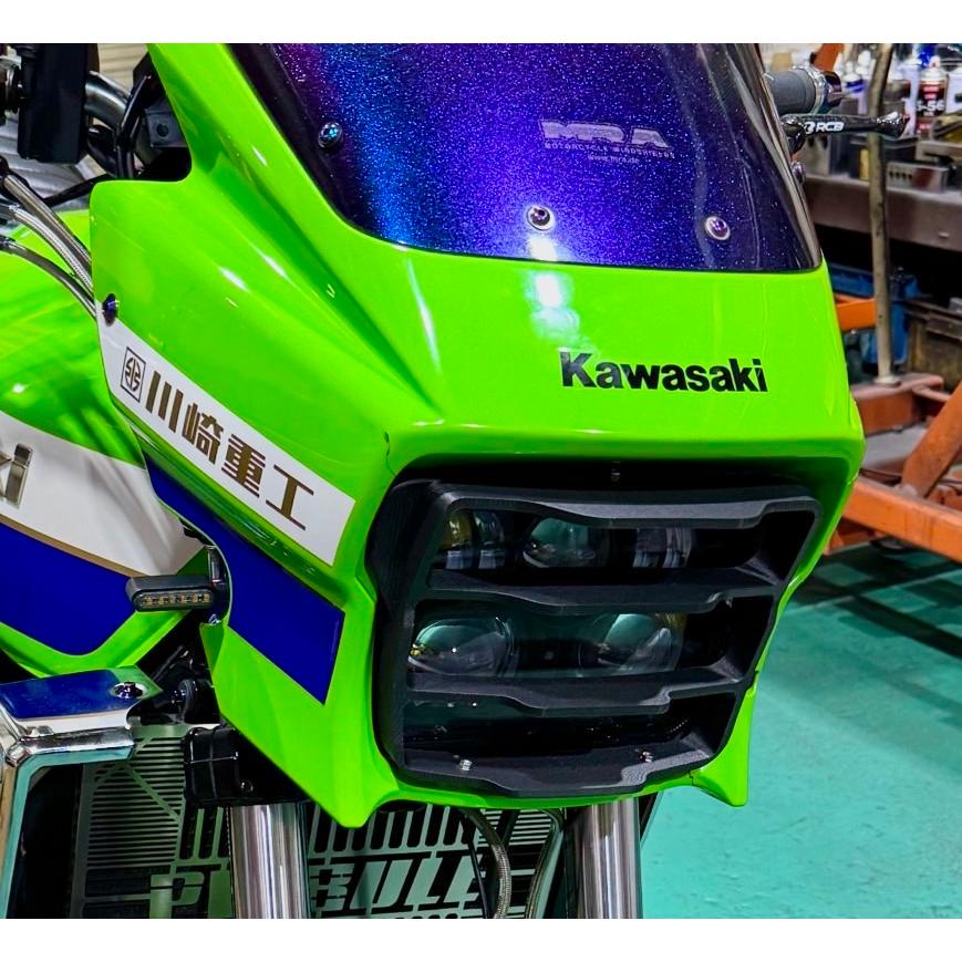 送料込み！未使用 FRP製 Kawasaki ZRX1200R ライトルーバー ZRX1200DAEGダエグ用 ヘッドライトルーバー タイプ1 : MADNAOSEAN