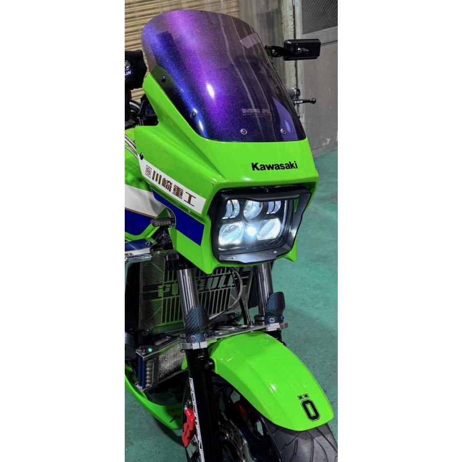 カワサキZRX1200ダエグライトルーバー。 ZRX1200DAEGダエグ用 ヘッドライトルーバー タイプ2 : MADNAOSEAN