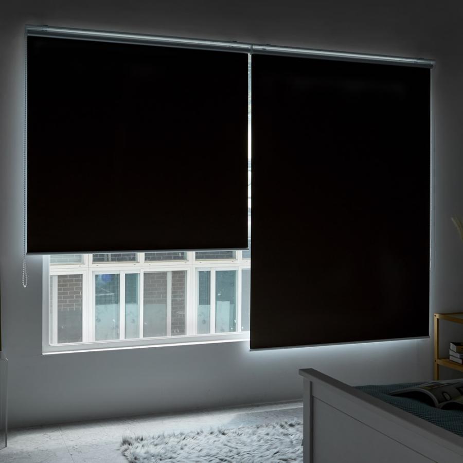 遮熱遮光 ロールスクリーン 省エネ・節電】1級遮光ロールスクリーン（遮熱・防音・プルコード式