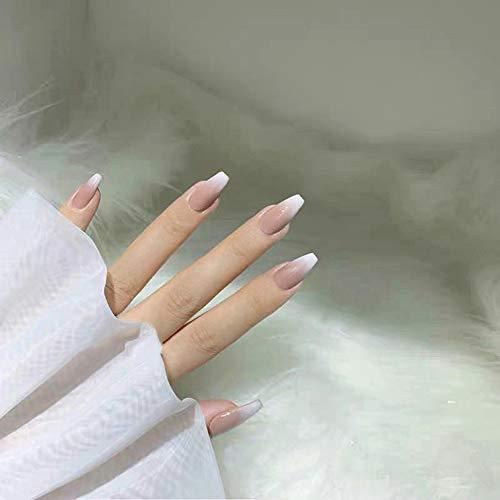 24枚セット スクエアネイル 長さ偽の爪 グラデーションネイル Burnsphoto Com