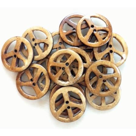 ボーンボタン　25mm　1個売り　ピース　ブラウン |  | 01