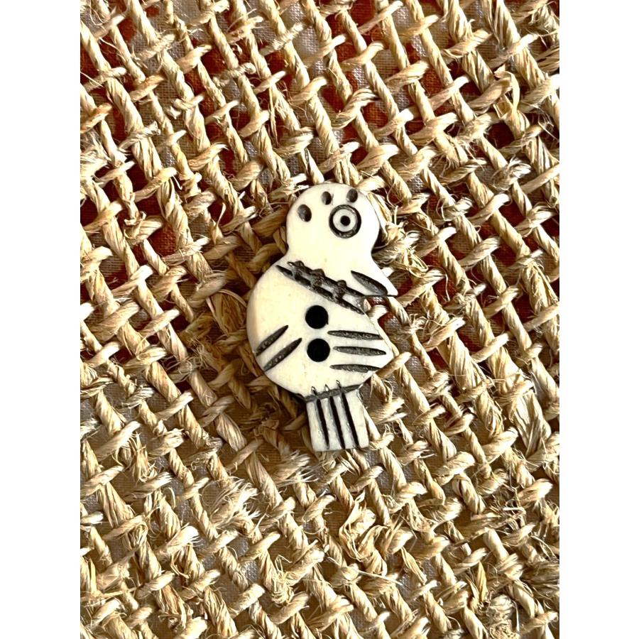 ボーンボタン　20mm　1個売り　小鳥　アイボリー | 