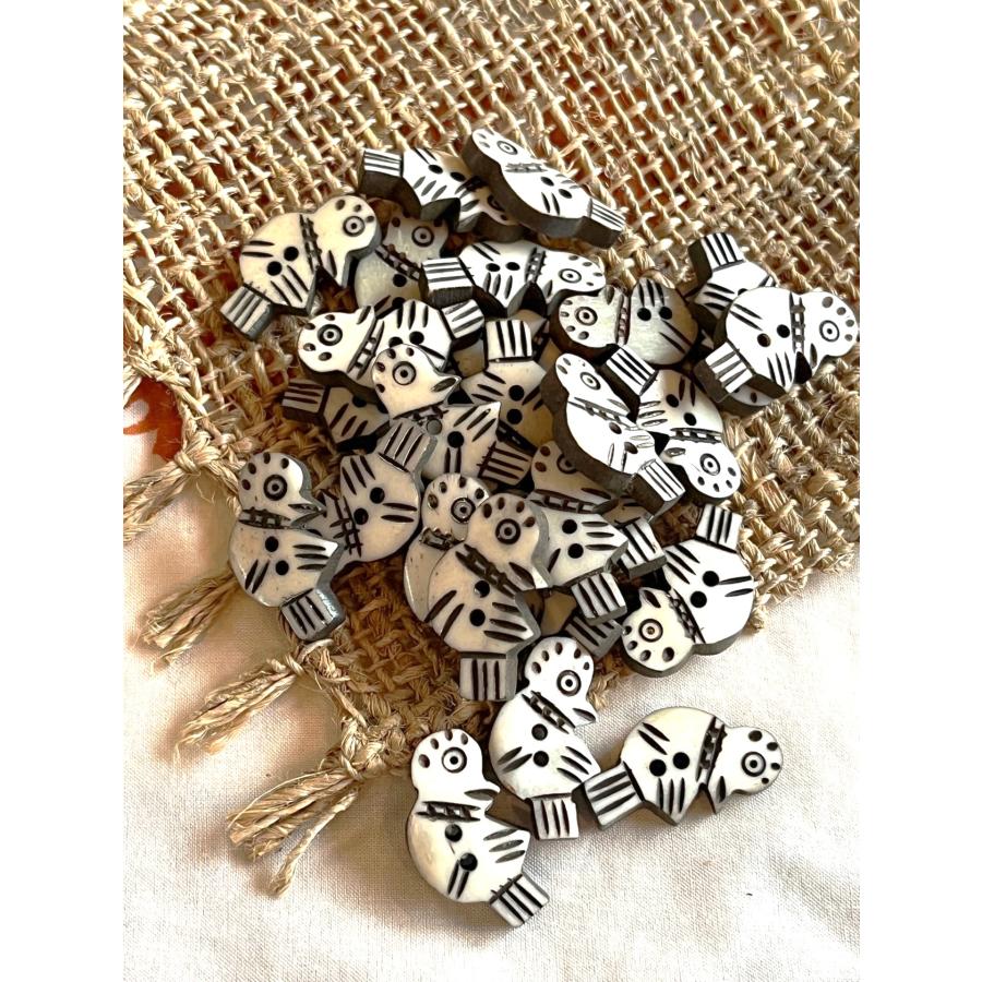 ボーンボタン　20mm　1個売り　小鳥　アイボリー |  | 01