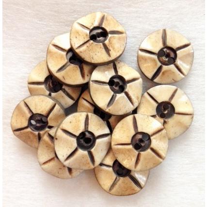 ボーンボタン　16mm　1個売り　フラワーIV　アイボリー |  | 01