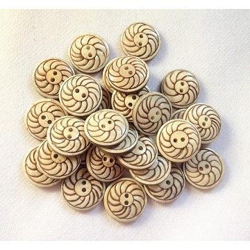 ボーンボタン　20mm　うずまき　1個売り　アイボリー |  | 01