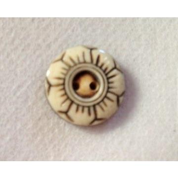ボーンボタン　15mm　１個売り　バラ　アイボリー | 