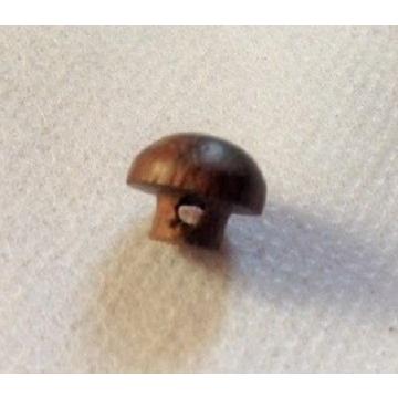 ウッドボタン　10mm マッシュルーム　S ブラウン | 