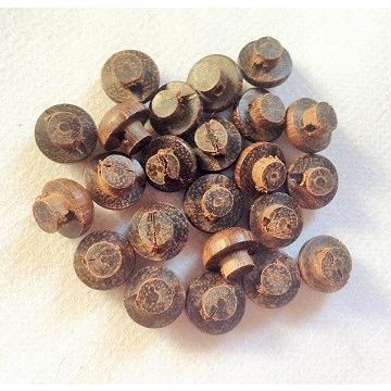 ウッドボタン　10mm マッシュルーム　S ブラウン |  | 02