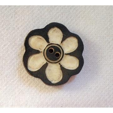 ボーンボタン　30mm　べっこう　１個売り　ブラック | 