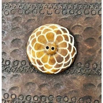 ボーンボタン　30mm　はなび　１個売り　ブラウン |  | 01