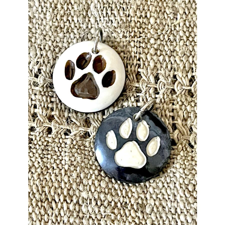 犬/ 猫　首輪チャーム　アクセサリー　2色3種　足あと　ハート　犬用　猫用 |  | 01