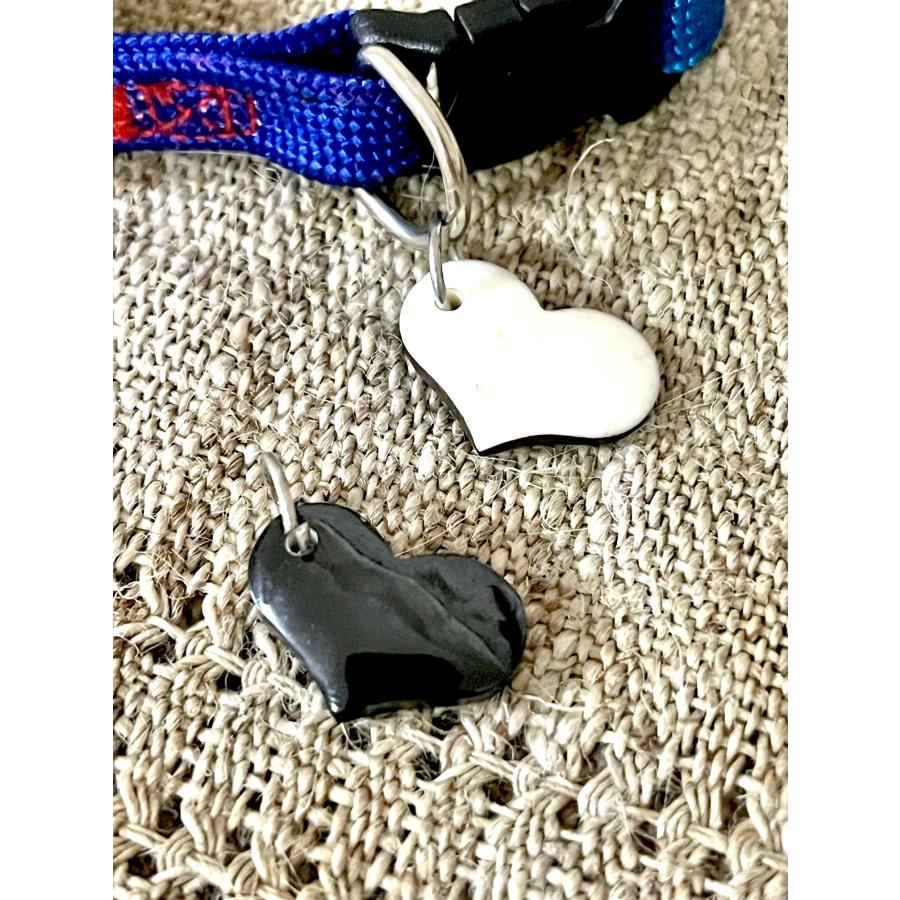 犬/ 猫　首輪チャーム　アクセサリー　2色3種　足あと　ハート　犬用　猫用 |  | 03