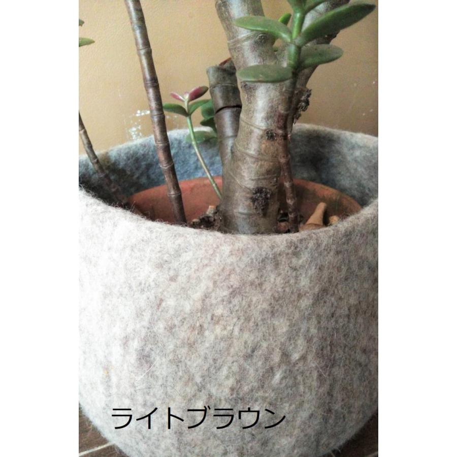 フェルト　植木鉢カバー　フラワーポットカバー　無地 |  | 01