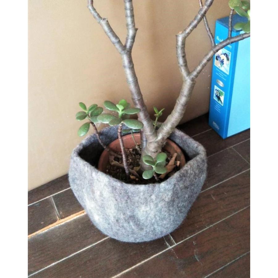 フェルト　植木鉢カバー　フラワーポットカバー　無地 |  | 02