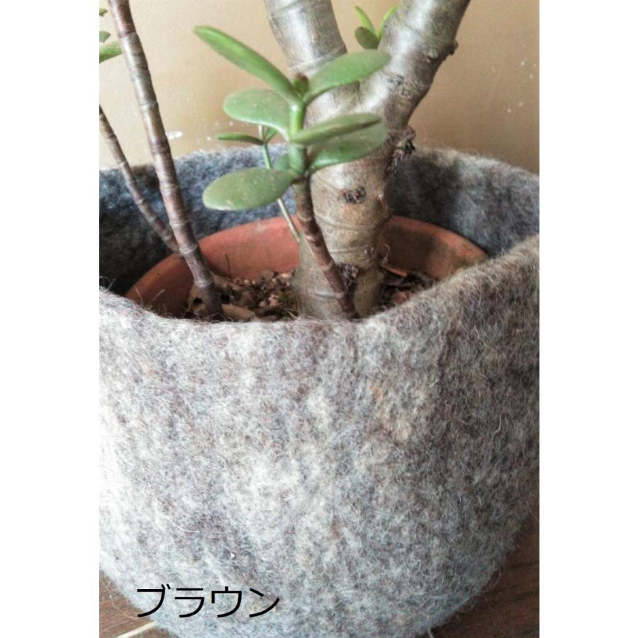 フェルト　植木鉢カバー　フラワーポットカバー　無地 |  | 03