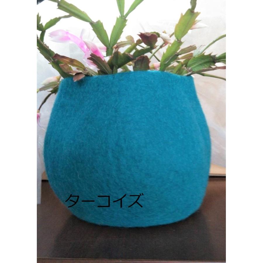 フェルト　植木鉢カバー　フラワーポットカバー　無地 |  | 04