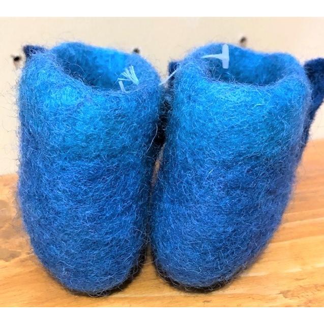 ベビー　フェルトルームシューズ　ドッグ　ブルー　 |  | 01