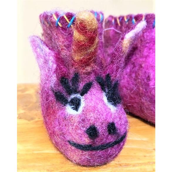 ベビー　フェルトルームシューズ　ユニコーン　ピンク　 |  | 01