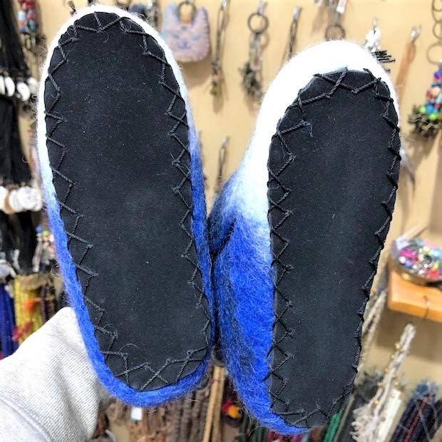 キッズ　フェルトルームシューズ　ラビット　ブルー　 |  | 03