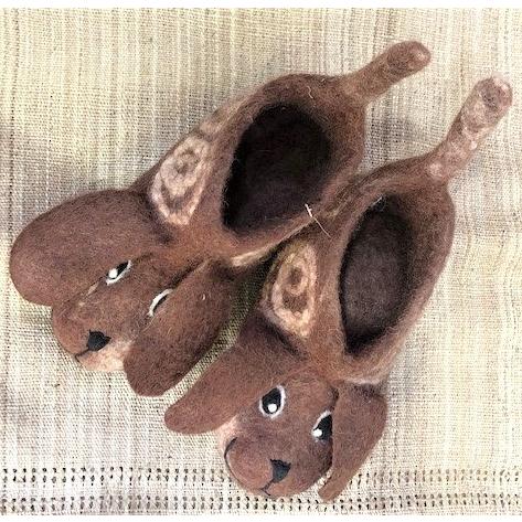 キッズ　フェルトルームシューズ　犬　ブラウン　 |  | 02