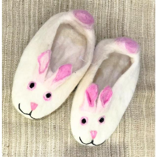 キッズ　フェルトルームシューズ ラビット　ホワイト　 |  | 01