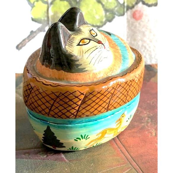 小物入れ　猫　置物　ハンドペイント　A |  | 03