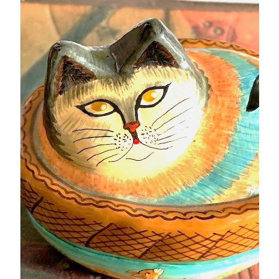 小物入れ　猫　置物　ハンドペイント　A |  | 05