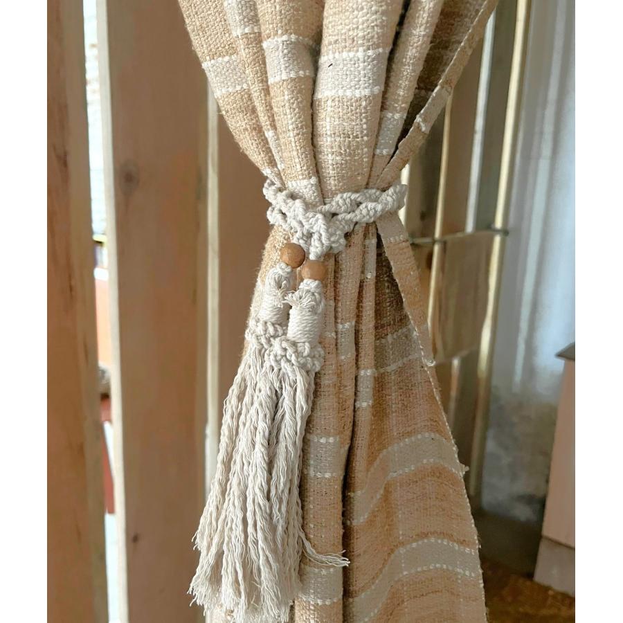カーテンホルダー　タッセル　カーテン留め　100％コットン　ロープ　1個売り | 