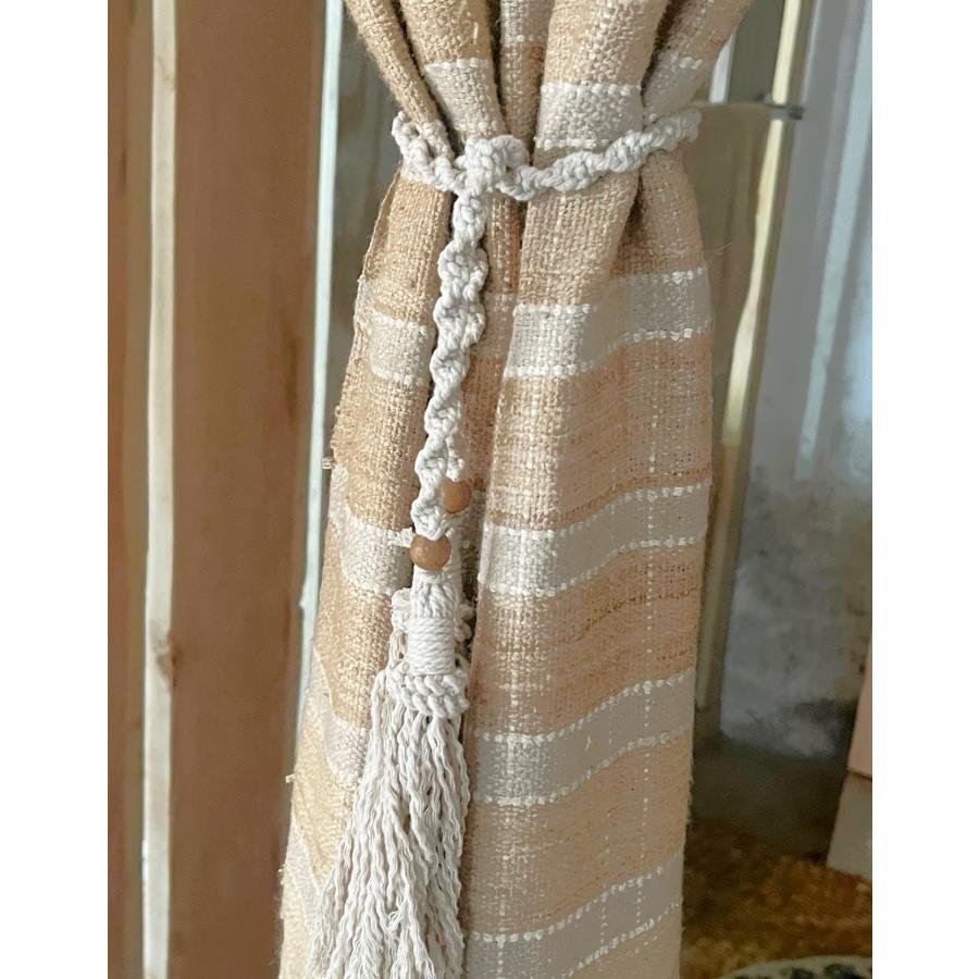 カーテンホルダー　タッセル　カーテン留め　100％コットン　ロープ　1個売り |  | 01