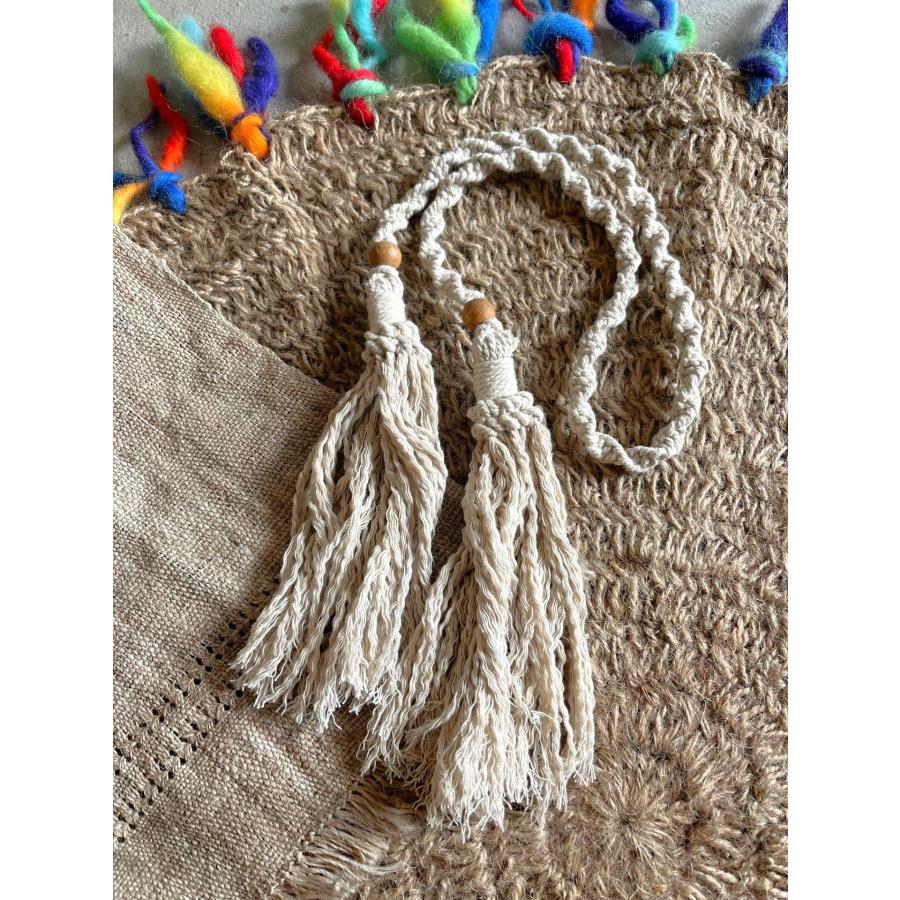 カーテンホルダー　タッセル　カーテン留め　100％コットン　ロープ　1個売り |  | 02