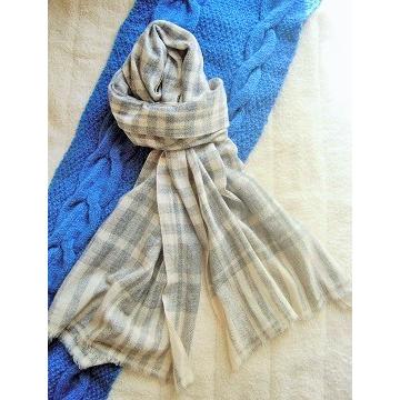 カシミアストール　チェック |  | 01