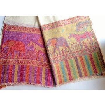 100％カシミアストール　ゾウとうま | 