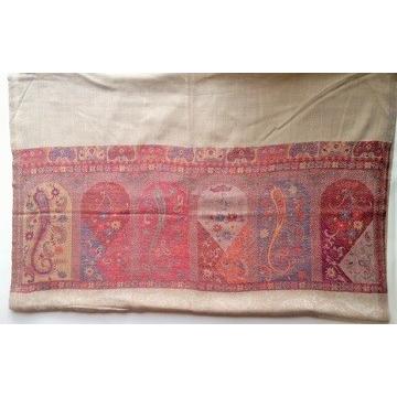 100％カシミアストール　ペイズリー　ベージュ |  | 01