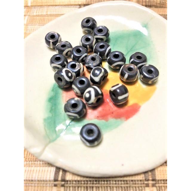 ハンドメイド　ボーンビーズ　デザインA  20個入り　８mm | 