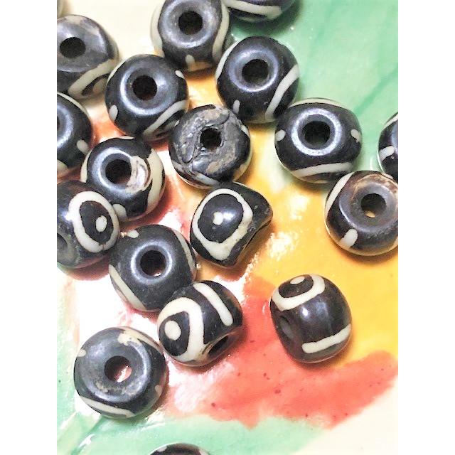 ハンドメイド　ボーンビーズ　デザインA  20個入り　８mm |  | 01